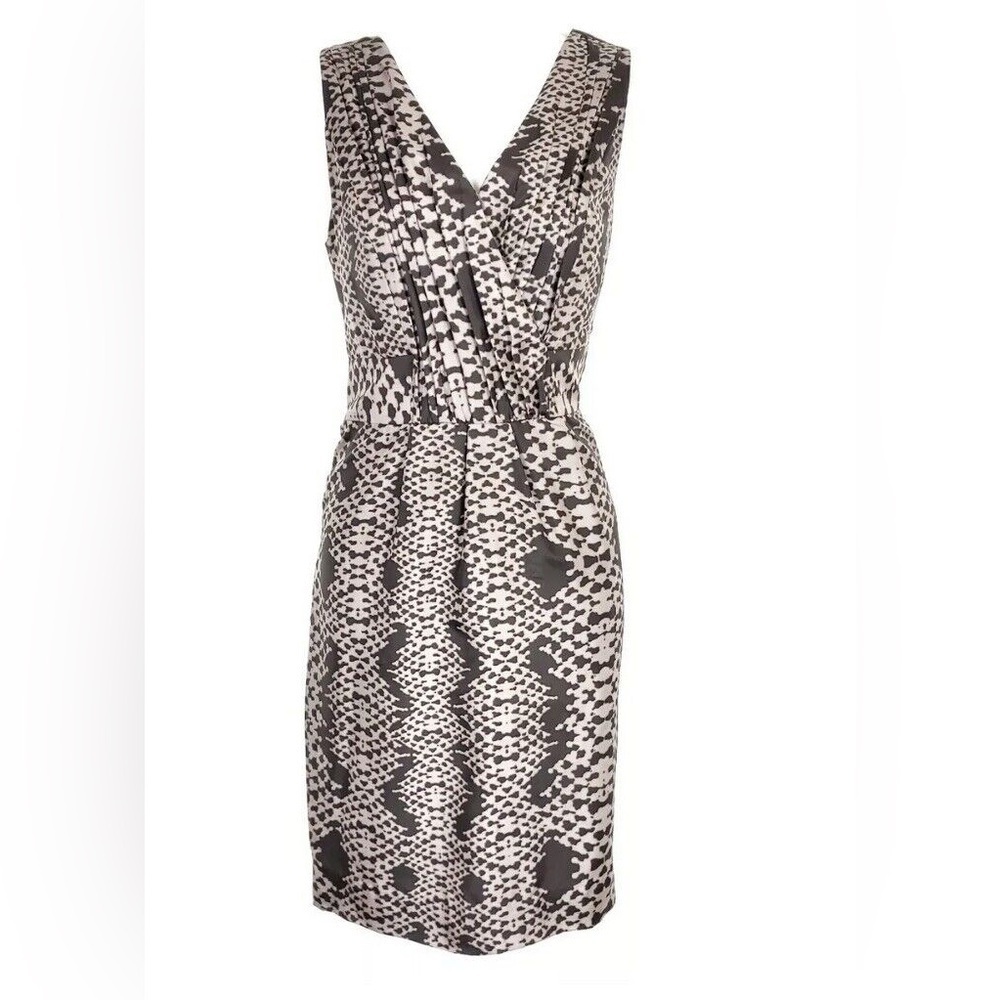 Banana Republic Silk Snakeskin Pattern Dress Petite Size 6 - Picture 1 of 12